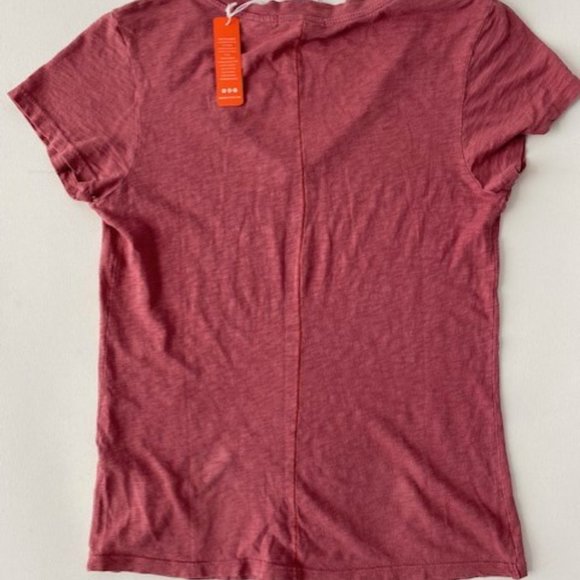Sundry Back Stitch V Neck Tee Faded Rose - Picture 4 of 4